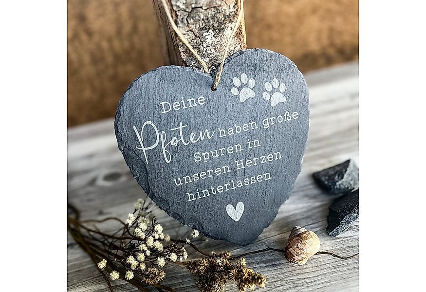Spruchreif® Dekohänger Großes Schieferherz mit Gravur, Wanddeko günstig online kaufen