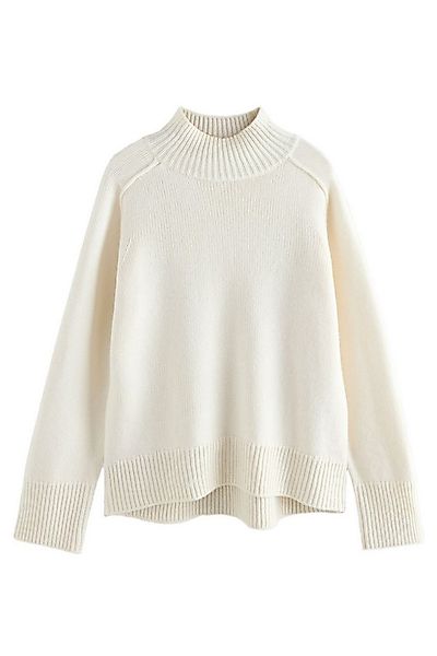 Next Strickpullover Grobstrickpullover mit Stehkragen und Wollanteil (1-tlg günstig online kaufen