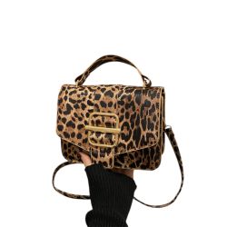 Eyecatcher Handtasche Glamour Leoparden-Handtasche mit goldener günstig online kaufen