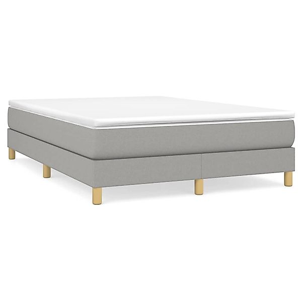 vidaXL Boxspringbett mit Matratze Hellgrau 140x200 cm Stoff 3144175 günstig online kaufen