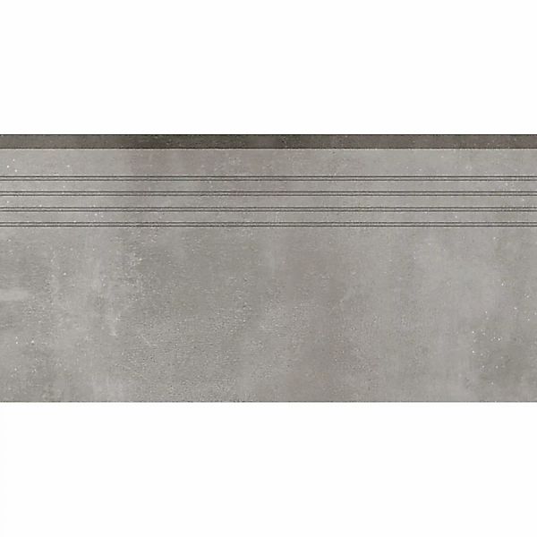 Trittstufe Denver Feinsteinzeug Glasiert Matt Grey 30 cm x 60 cm günstig online kaufen