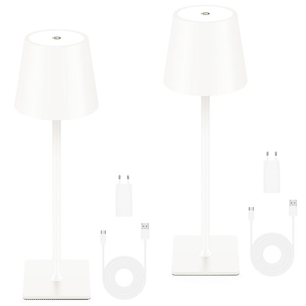 LQWELL LED Tischleuchte Tischlampe Kabellos Aufladbar, günstig online kaufen