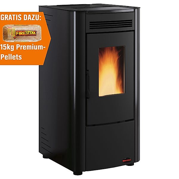 Firefix Pelletofen Ketty Stahl Schwarz 6,3 kW günstig online kaufen