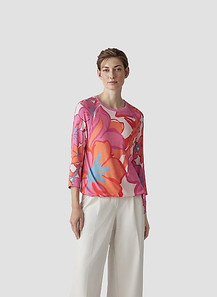 LeComte Print-Shirt "LeComte Farbenfrohes 3/4-Arm-Shirt mit Blumenprint" günstig online kaufen