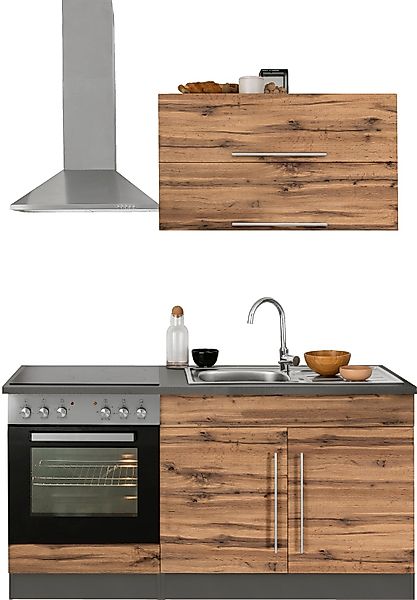 KOCHSTATION Küchenzeile "KS-Samos" Breite 160 cm, wahlweise mit E-Geräten u günstig online kaufen