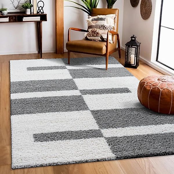 Sanat Hochflor-Teppich "Milano 1254" rechteckig 30 mm Höhe Hochflor, Wohnzi günstig online kaufen