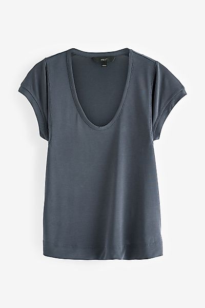 Next T-Shirt Kurzärmliges T-Shirt mit U-Ausschnitt günstig online kaufen