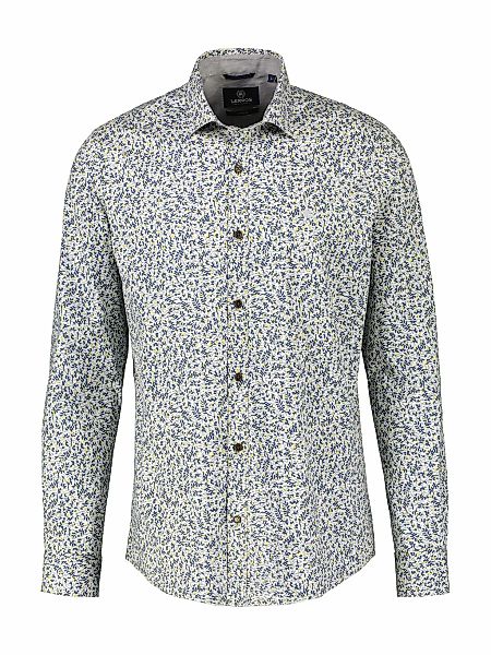 LERROS Langarmhemd "LERROS Poplin-Stretchhemd mit AOP" günstig online kaufen