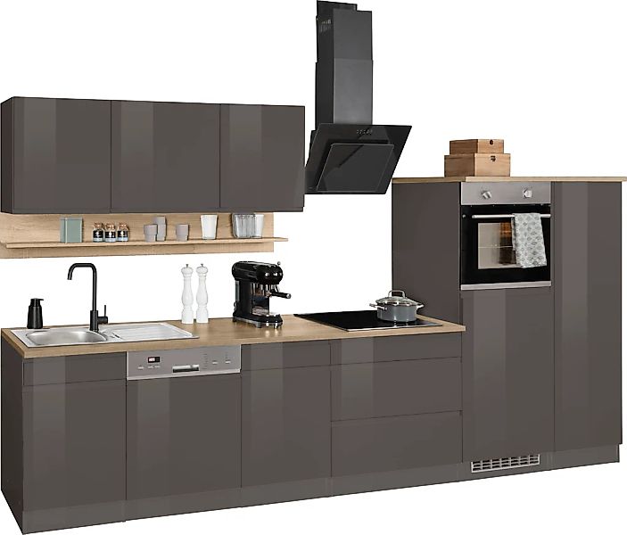 Kochstation Küche "KS-Virginia", Breite 350 cm, wahlweise mit Induktion günstig online kaufen