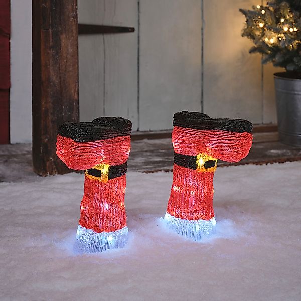 2er Set LED-Stableuchten Weihnachtsstiefel günstig online kaufen