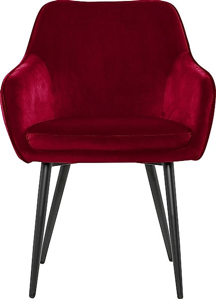 SalesFever Armlehnstuhl "Komfortabler Esszimmerstuhl mit Stil", Samtvelours günstig online kaufen