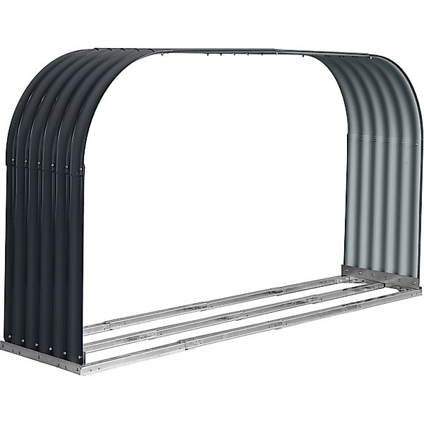 Westmann Kaminholzregal Stahl 111 cm x 212 cm x 46 cm Anthrazit günstig online kaufen