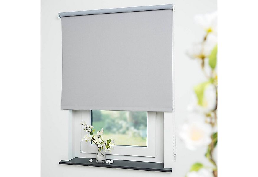 Seitenzugrollo Uni, Liedeco, verdunkelnd, mit Bohren, verschraubt günstig online kaufen