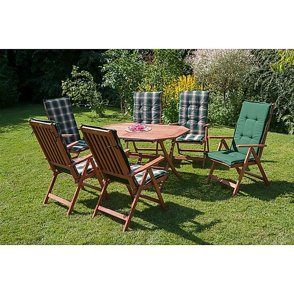 Merxx Vitoria Gartenmöbel-Set 13-tlg. Klapptisch 135 x 85 cm günstig online kaufen