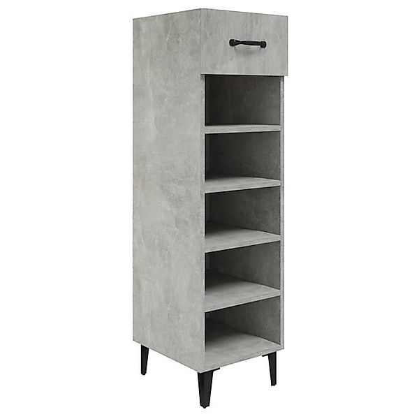 vidaXL Schuhschrank Schuhregal Betongrau 30x35x105 cm Holzwerkstoff günstig online kaufen