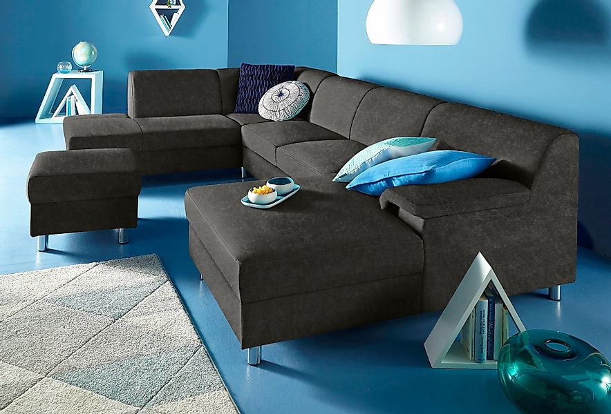 Home affaire Wohnlandschaft »Jamie, zeitloses Design, fester Sitzkomfort, v günstig online kaufen