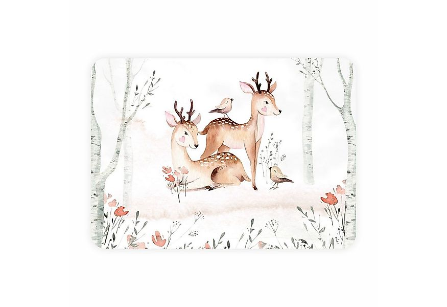 nikima Platzset stabiles Vinyl Tischset Rehe Kinder Platzset abwaschbar, (1 günstig online kaufen