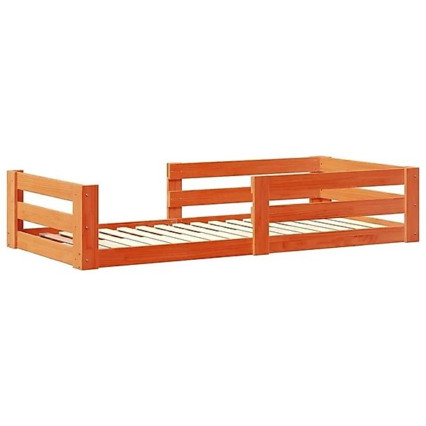 vidaXL Massivholzbett ohne Matratze Wachsbraun 100x200 cm Kiefernholz 85568 günstig online kaufen