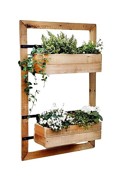 Dekoleidenschaft Blumenkasten "Industrial" aus Holz mit 2 Pflanzkästen, Pfl günstig online kaufen