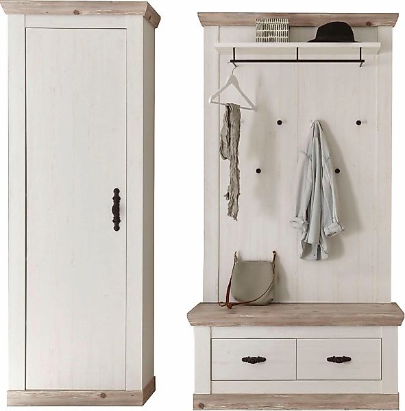 Home affaire Garderoben-Set "Florenz" 3 Stk. tlg. bestehend aus 1 Bank, 1 P günstig online kaufen