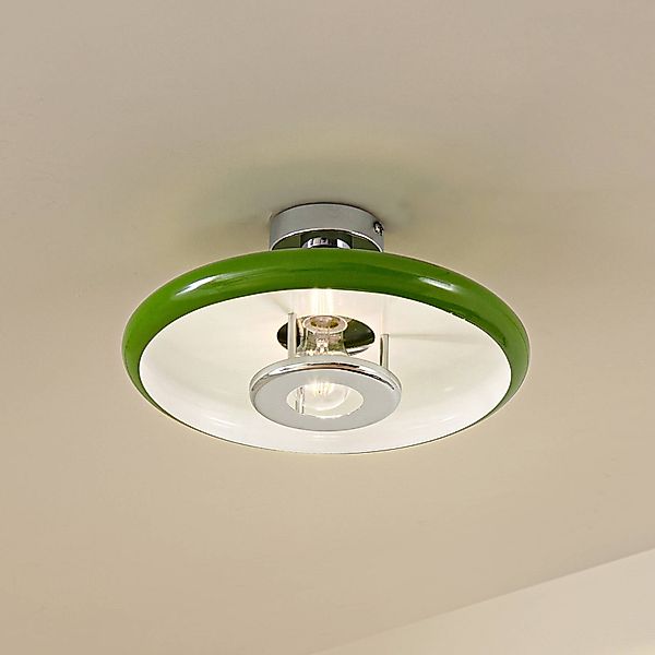 Lindby Deckenleuchte Branford, Ø 35 cm, grün, Metall günstig online kaufen