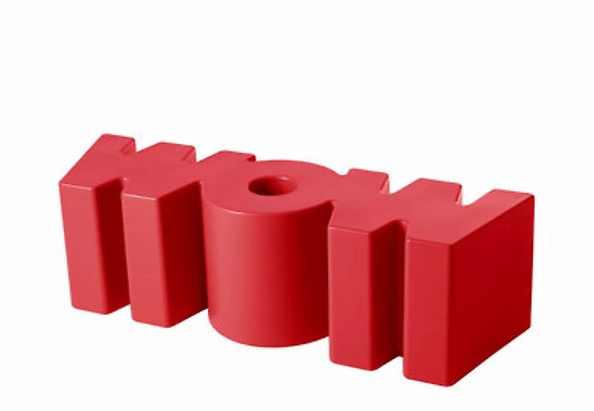 Bank Wow plastikmaterial rot / L 147 cm - Slide - Rot günstig online kaufen