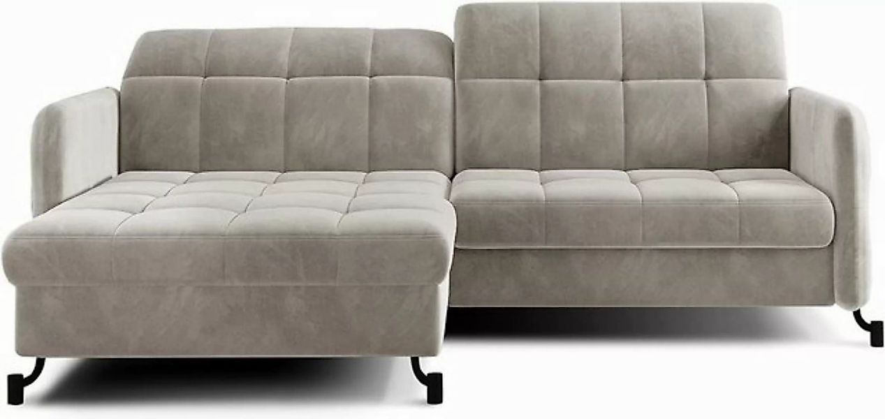 MOEBLO Ecksofa aus Samt KEATING, Couch für Wohnzimmer, Schlafsofa Sofagarni günstig online kaufen