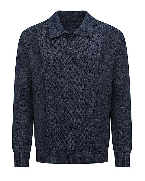 Allthemen Strickpullover mit grober Strickstruktur Uni Pullover günstig online kaufen