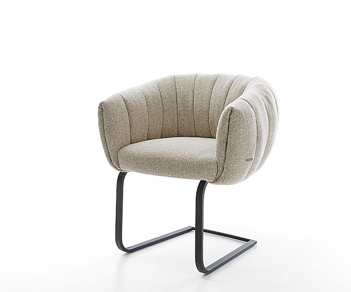 Freischwinger Jada-Flex Webstoff Soft Beige Freischwinger flach Schwarz Tas günstig online kaufen