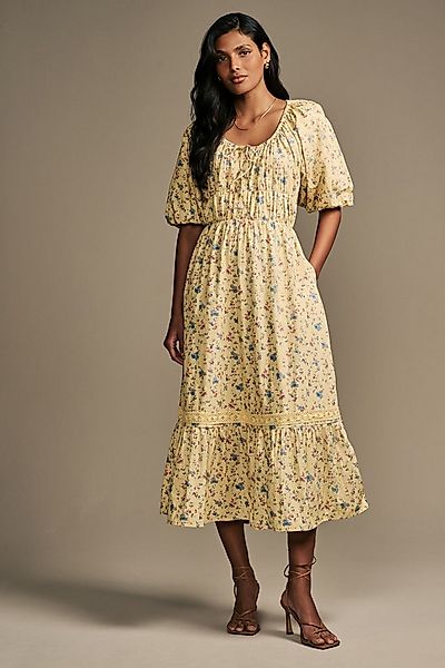 LAURA ASHLEY Druckkleid Laura Ashley Midaxi-Kleid mit Priory Blumenmuster ( günstig online kaufen