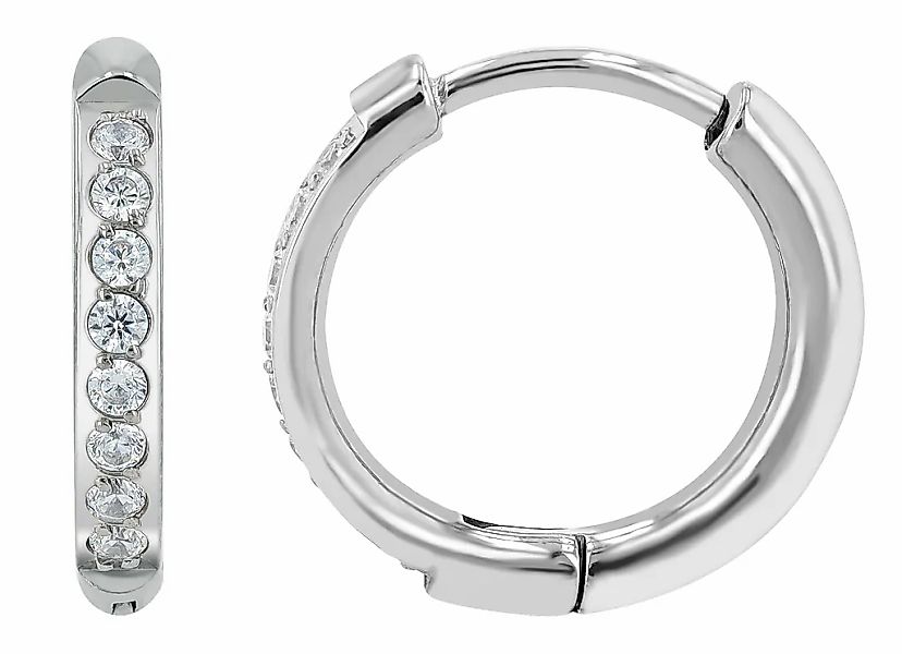 Adelia´s Klappcreolen "Damen Ohrringe – Klappcreole aus Titan mit Strass St günstig online kaufen