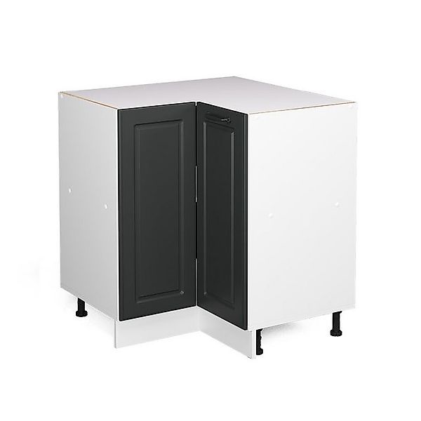 Vicco Eckunterschrank R-Line Anthrazit Landhaus/Weiß 76 cm AP Anthrazit günstig online kaufen