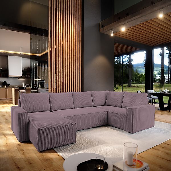 Masseno Ecksofa NORENA mit Schlaffunktion U-Form, günstig online kaufen