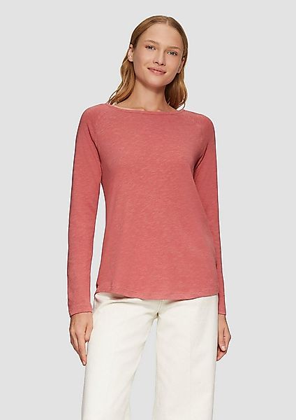s.Oliver Langarmshirt T-Shirt Langarmshirt mit Flammgarnstruktur und Raglan günstig online kaufen