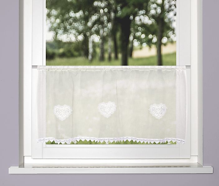 HOME WOHNIDEEN Scheibengardine NISHAY, Stangendurchzug (1 günstig online kaufen