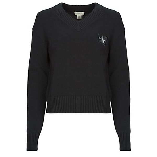 Calvin Klein Jeans  Pullover CK EMBRO BADGE V-NECK SWEATER günstig online kaufen