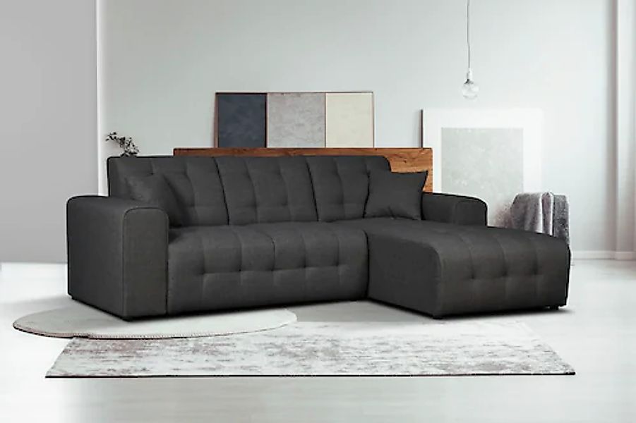 Home affaire Ecksofa »Nosia L-Form«, incl. 2 Zierkissen, mit feiner Steppun günstig online kaufen