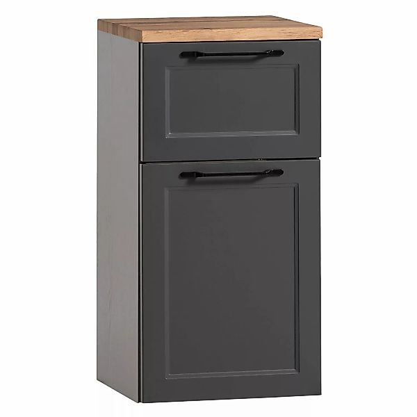 Held Möbel Unterschrankschrank Padua 40 cm matt Grau-Graphitgrau günstig online kaufen