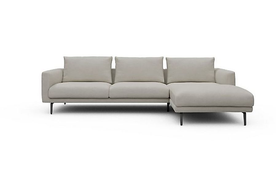 moebelfaktor Ecksofa Karl Chaiselongue rechts mit 2,5-Sitzer, Schlanker Rah günstig online kaufen