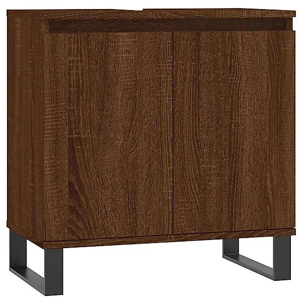 vidaXL Badschrank Braun Eichen-Optik 58x33x60 cm Holzwerkstoff 831595 günstig online kaufen