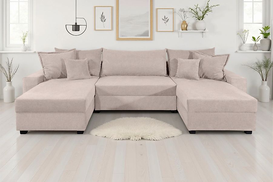 OTTO home Wohnlandschaft "Alexa" Wohnlandschaft,2 Ottomane,Bonnelfederkern, günstig online kaufen