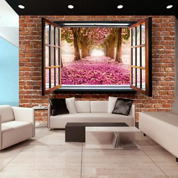 artgeist Fototapete Park view rosa-kombi Gr. 350 x 245 günstig online kaufen