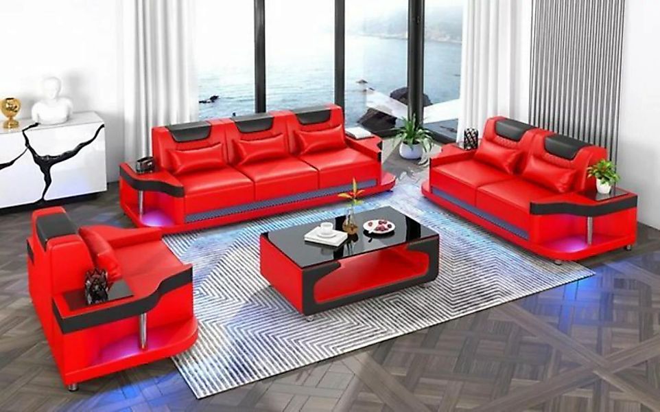 JVmoebel Sofa Sofagarnitur 3+2+1 Sitzer Set Design Sofa Polster Couche, Mad günstig online kaufen