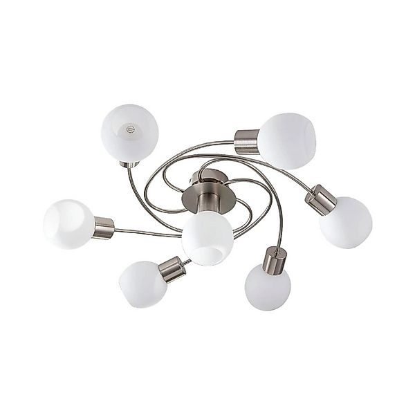 Lindby Deckenlampe Ciala 9621010 Modern in Alu aus Glas 7-flammig E14 Wohnz günstig online kaufen