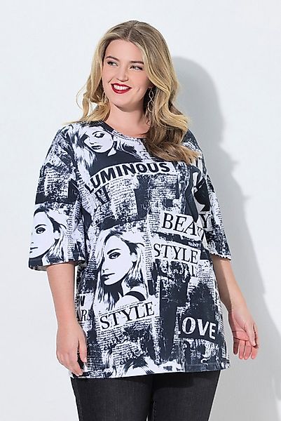 MIAMODA T-Shirt T-Shirt Oversize Fit Frauen-Muster 3/4-Ärmel günstig online kaufen