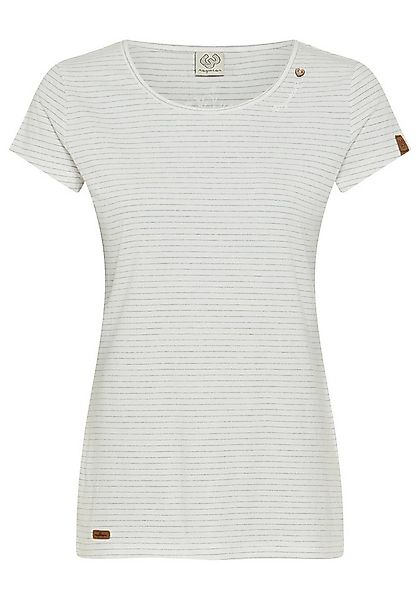 Ragwear Kurzarmshirt MINT STRIPES O mit Logoschriftzug und Zierknopf in Hol günstig online kaufen