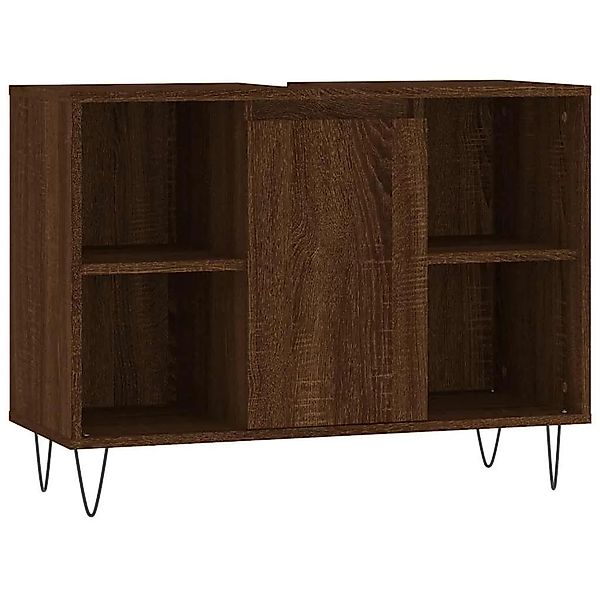 vidaXL Badschrank Braun Eichen-Optik 80x33x60 cm Holzwerkstoff 831635 günstig online kaufen