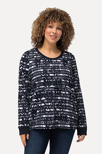 Ulla Popken Sweatshirt Sweatshirt offene Kanten günstig online kaufen