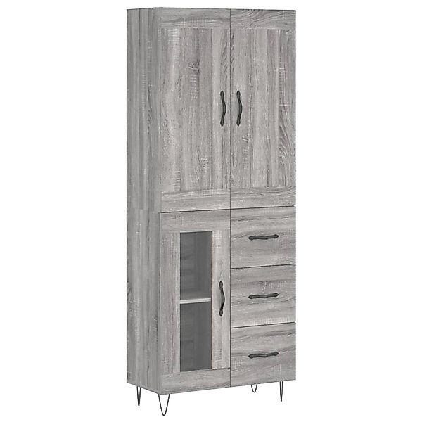 vidaXL Highboard Grau Sonoma 69,5x34x180 cm Holzwerkstoff 3199975 günstig online kaufen