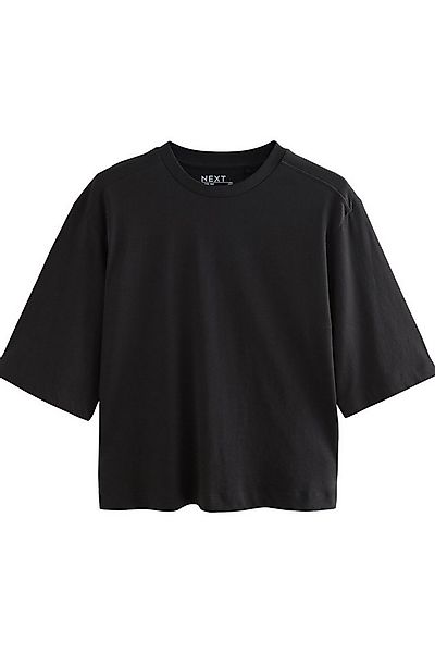 Next T-Shirt Kastiges Relaxed Fit T-Shirt mit halblangen Ärmeln (1-tlg) günstig online kaufen